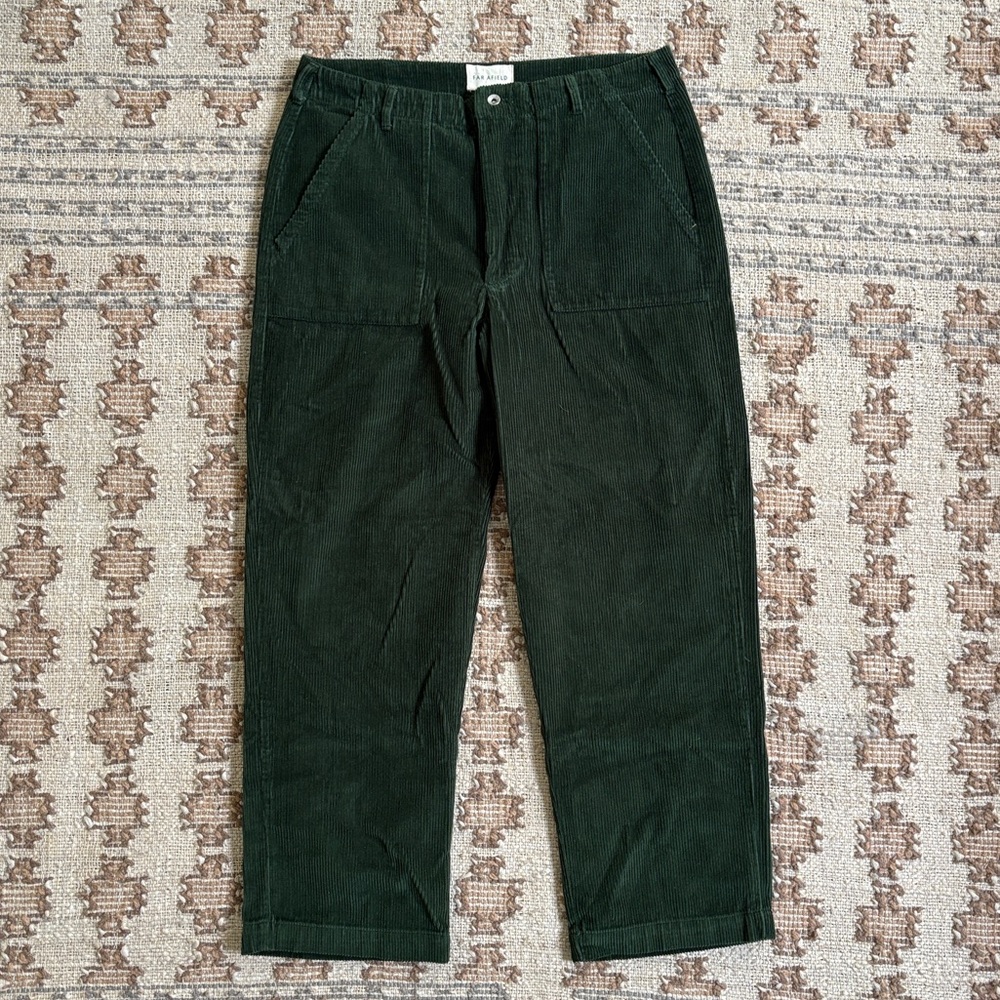 Far Afield Coup Pants - Bottle Green Corduroy 32 (Size 2)